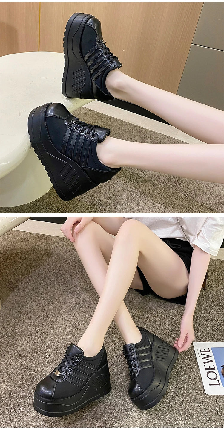 أحذية نسائية بكعب عالٍ وأربطة ورأس دائري