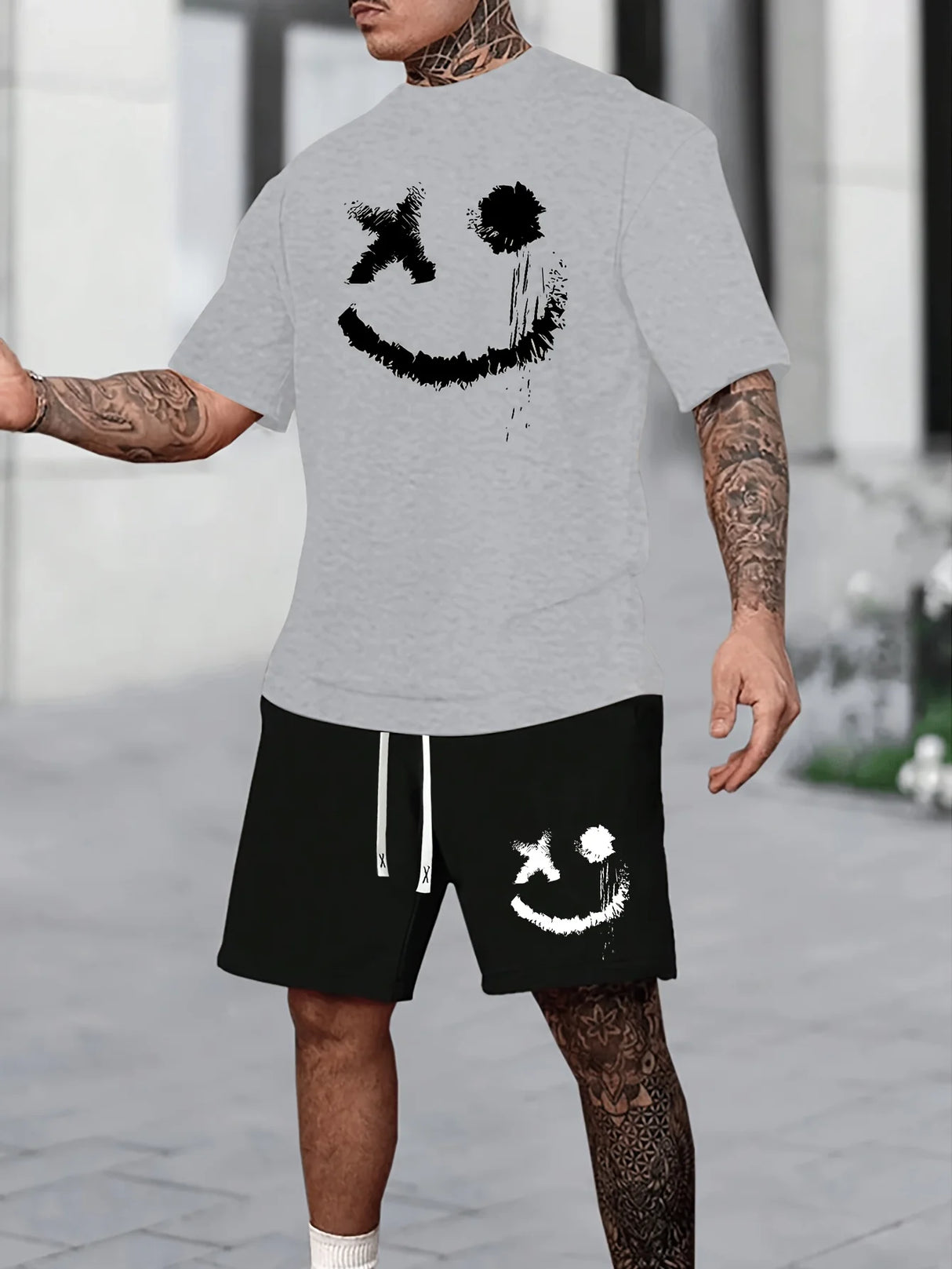 Men Printed Summer Set