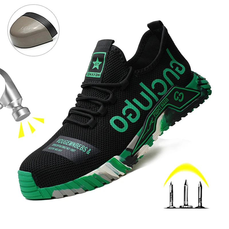 أحذية أمان للرجال بنعل معزز مضاد للثقب