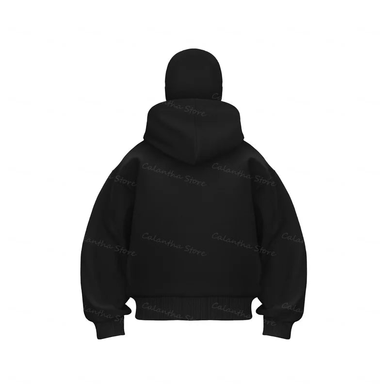 Men Balaclava Zip Hoodie Jacket