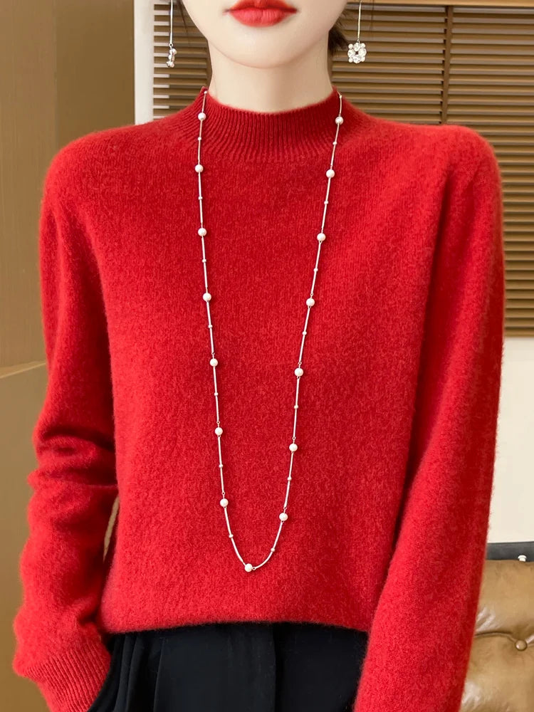 Women's Merino Wool Knit Pullover