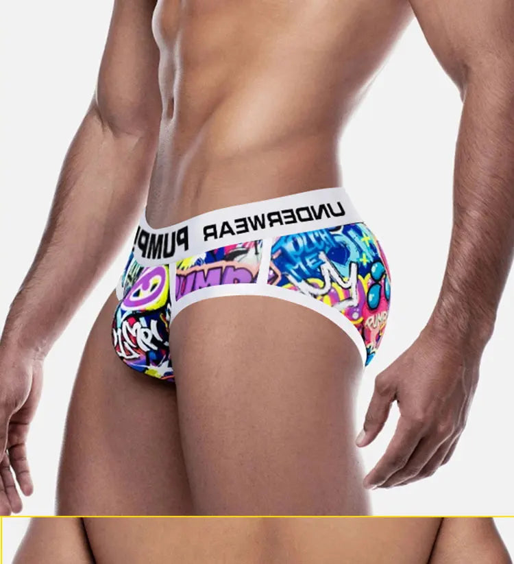 Men's Sexy Graffiti Briefs – Low Waist Jockstrap
