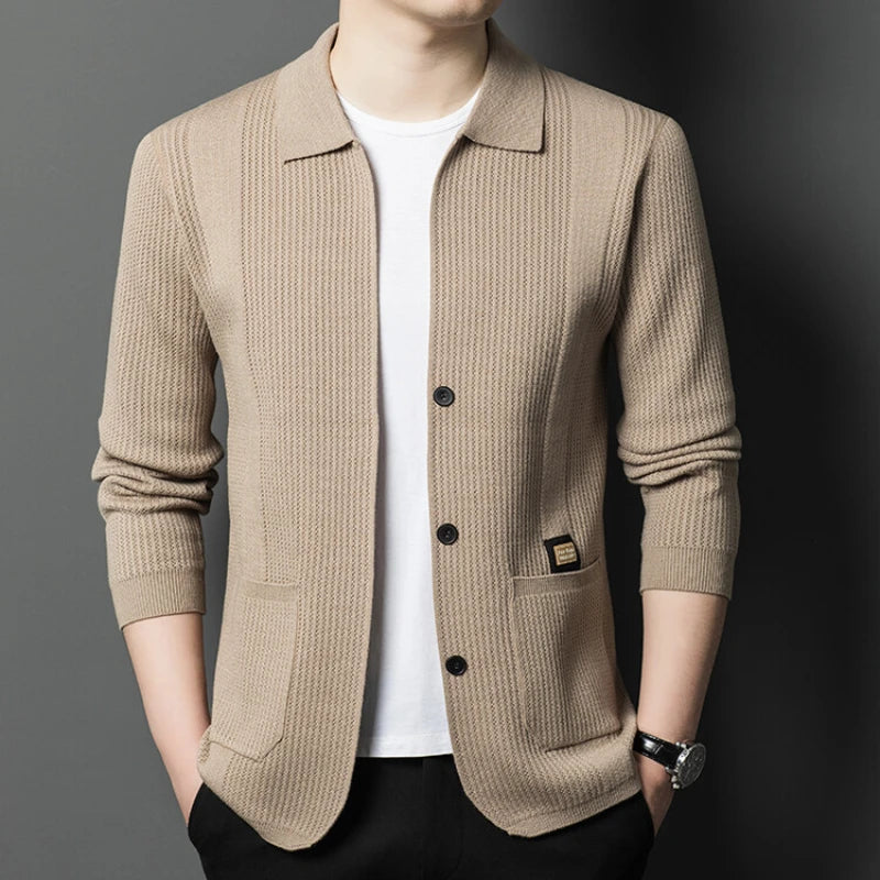 Men V-Neck Cardigan Sweater