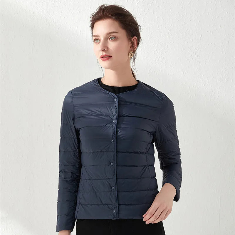 Women's Light Thin Round Neck Jacket