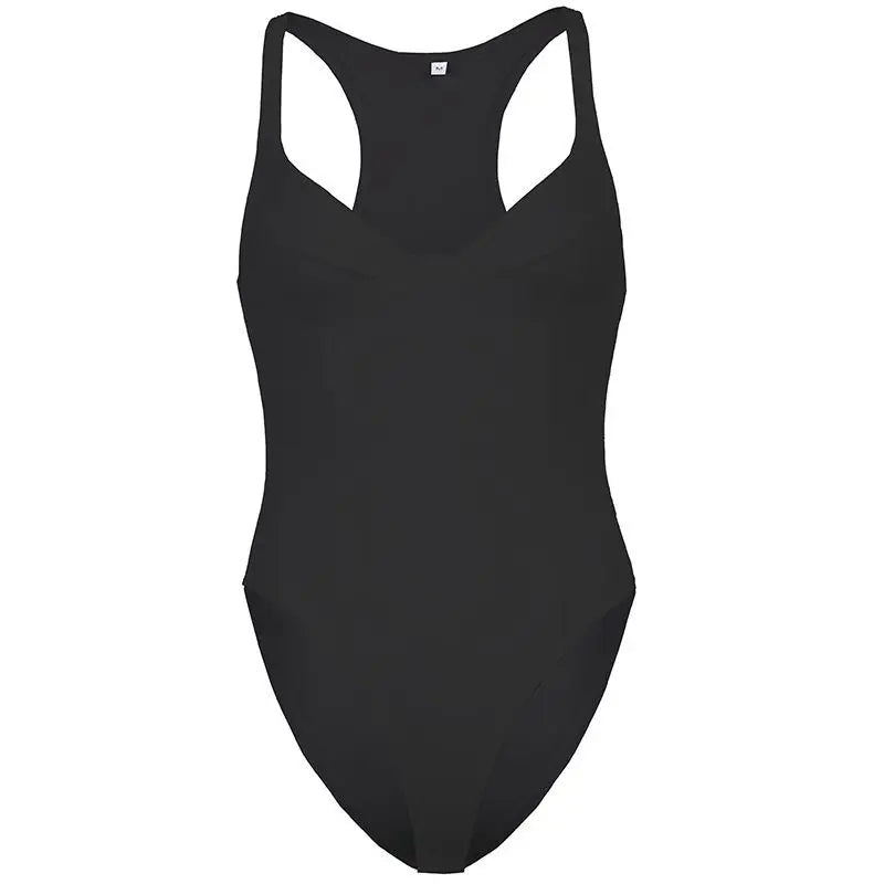 Retro Sleeveless Women's Bodysuit – Chic Slim Bodycon Summer Top
