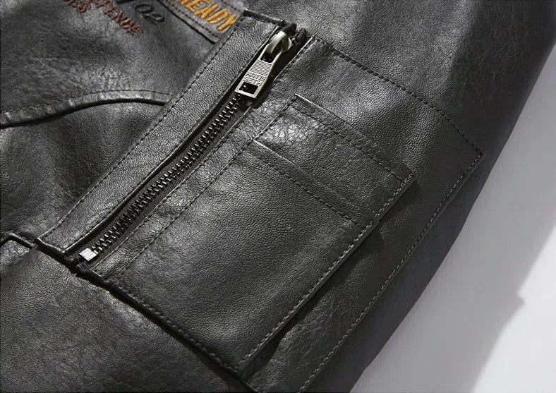 بدلة دراجة نارية للرجال مقاس كبير من البولي يوريثان - سترة من الصوف