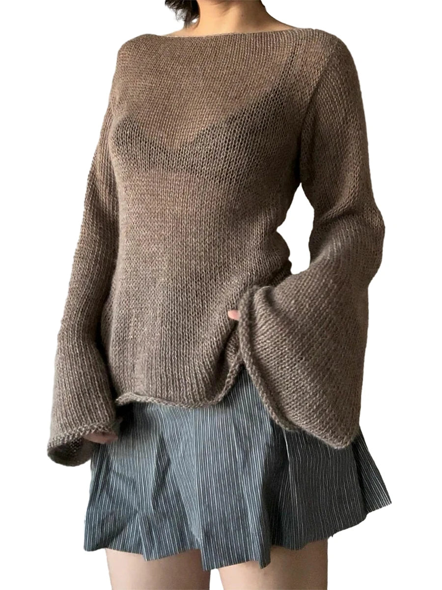Women's Tie Back Knit Pullover