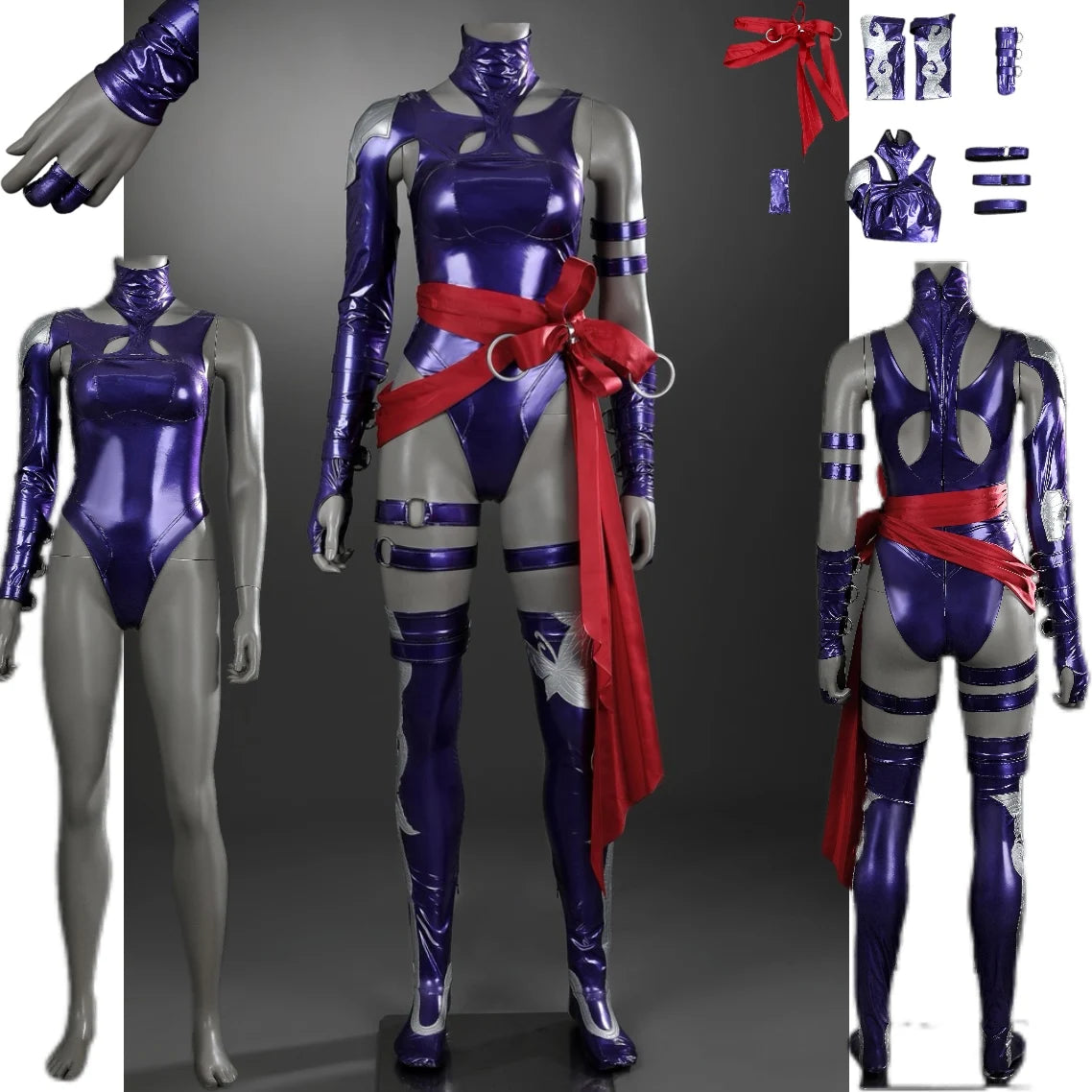 Psylocke Fantasy Jumpsuit Halloween Cosplay Outfit