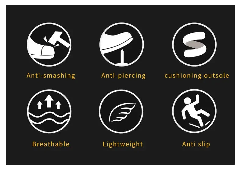 أحذية أمان للرجال بنعل معزز مضاد للثقب