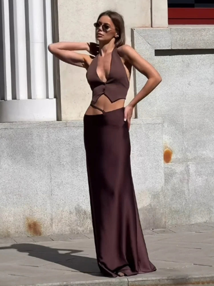 Women's Silk Skirt Set