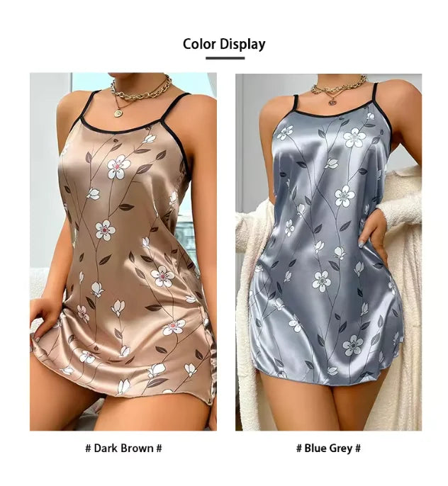 Flora Satin Nightgown