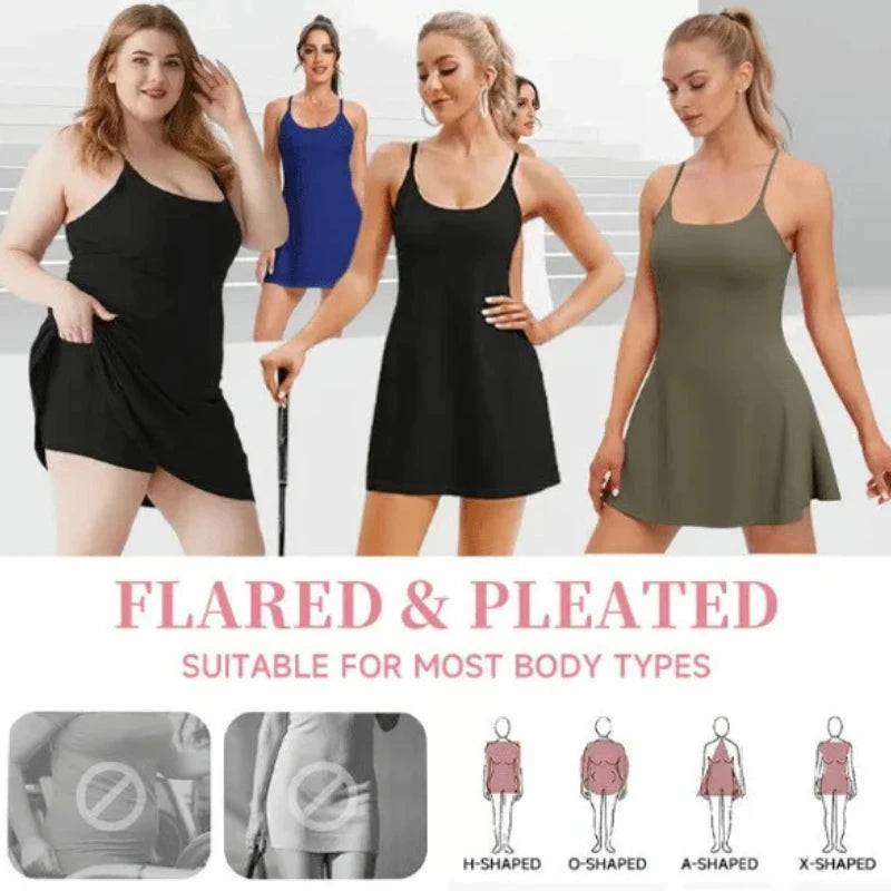 فستان رياضي نسائي بدون أكمام