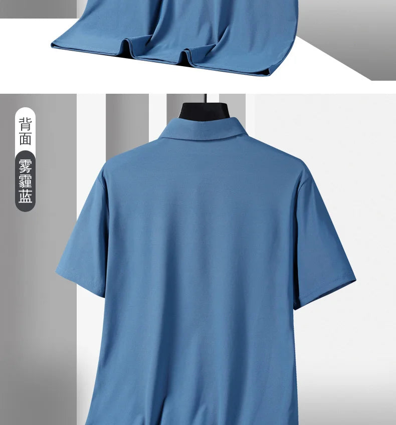 قميص بولو رجالي سريع الجفاف ومقاس كبير