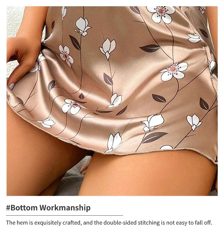 Flora Satin Nightgown