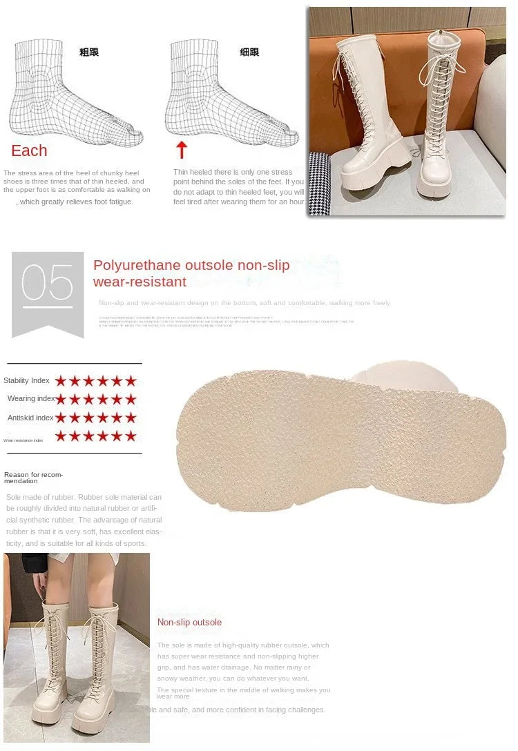 أحذية نسائية متوسطة الساق، أحذية دراجات نارية ناعمة