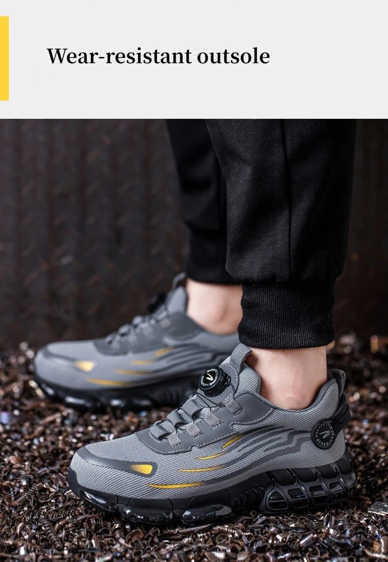 أحذية أمان نسائية شبكية قابلة للتهوية بأصابع فولاذية