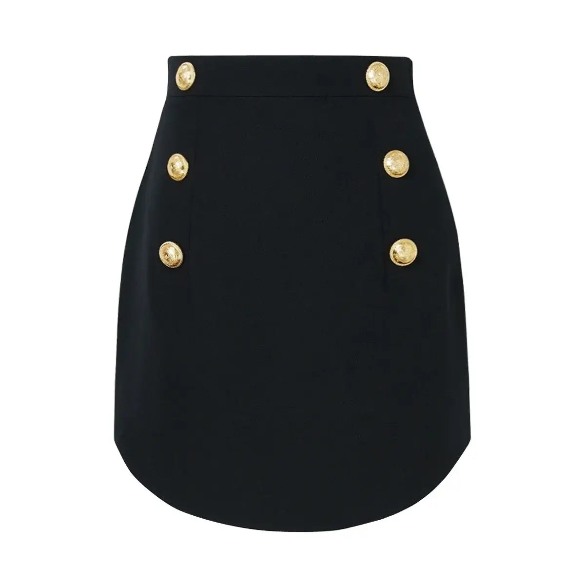 Women Slim Fit Button Back Mini Skirt