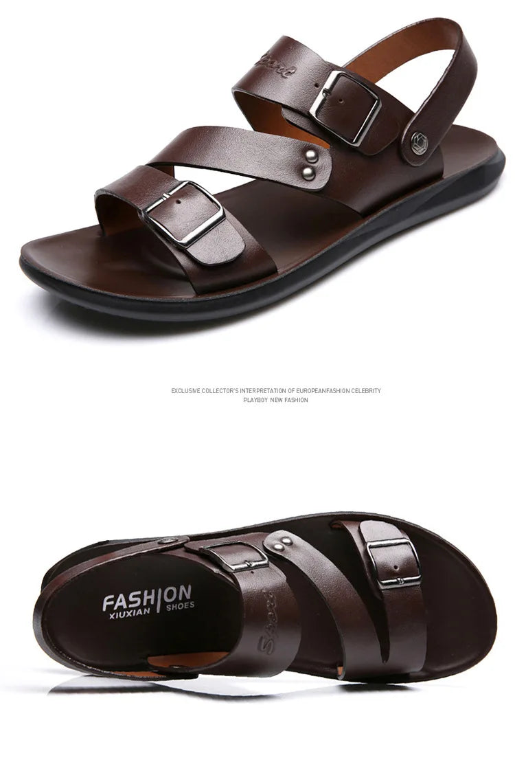 Men Soft Sole Leather Sandals