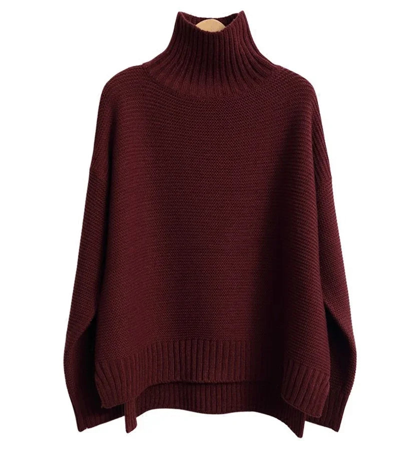Women's Plus Size Turtleneck Sweater