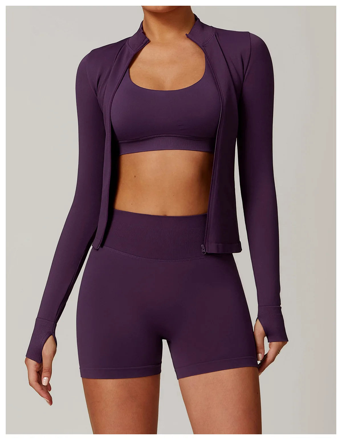 Seamless Women's Long Sleeve Yoga Jacket – Windproof Running Sports Top