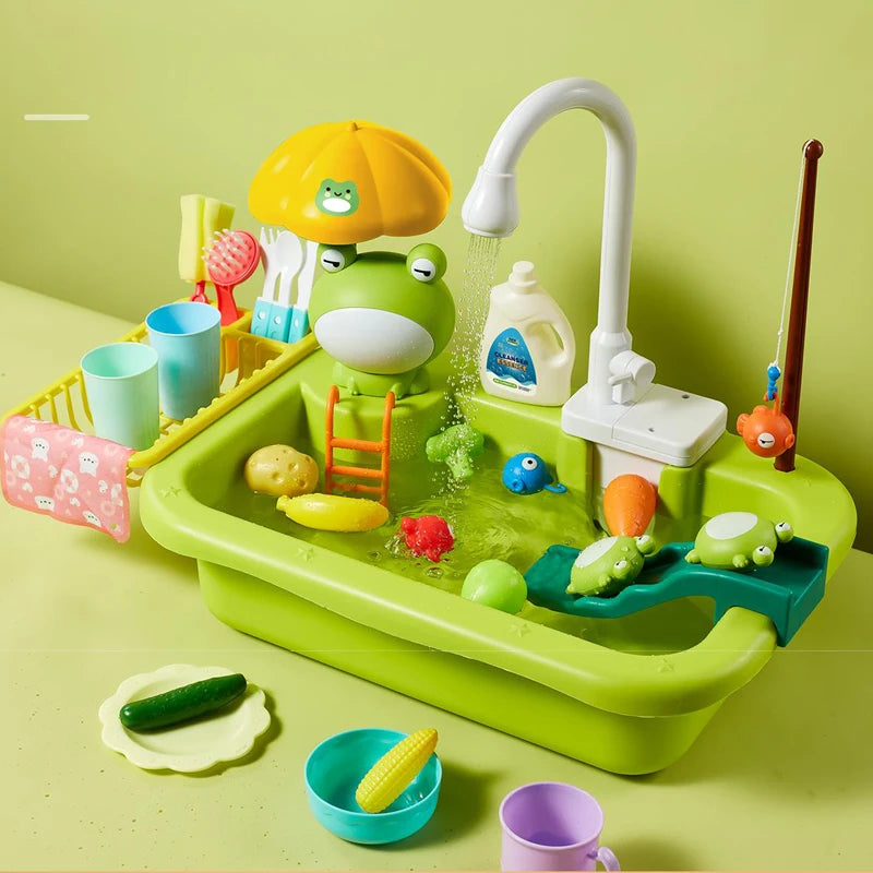 Kids Electric Kitchen Sink Toy