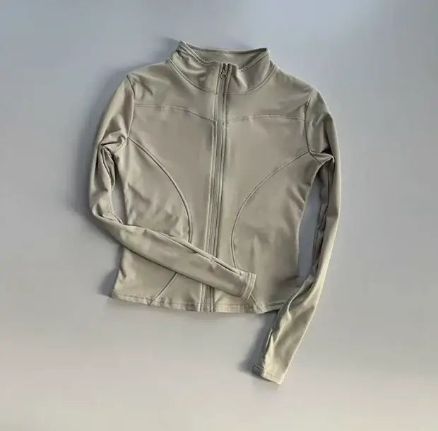 سترة رياضية نسائية سريعة الجفاف بسحاب