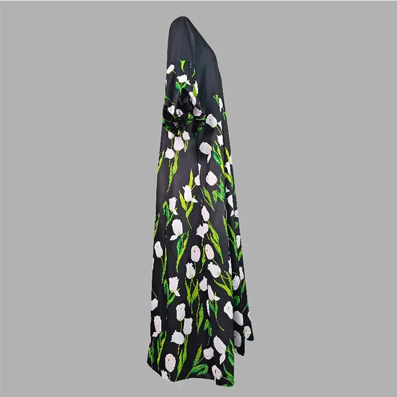 فستان ترنش بطبعة زهور للنساء