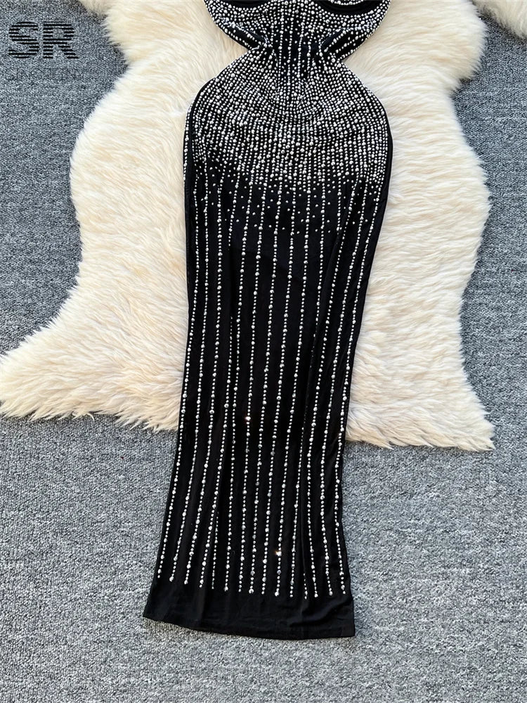 Women's Strapless Beaded Evening Dress