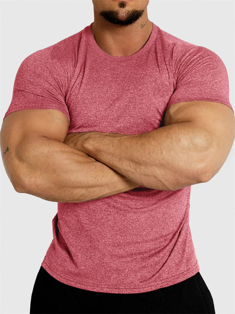 تي شيرت رياضي نسائي سريع الجفاف بأكمام قصيرة