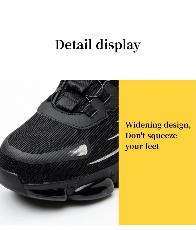 أحذية أمان نسائية شبكية قابلة للتهوية بأصابع فولاذية