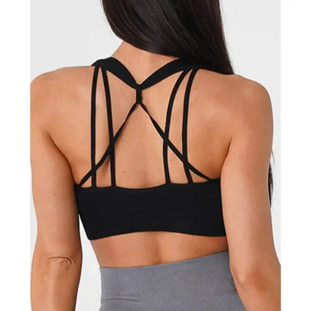 Women Ribbed Galaxy Seamless Sports Bra