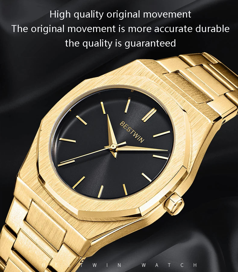 LIGE Men’s Leather Quartz Sports Watch