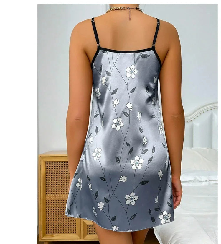 Flora Satin Nightgown