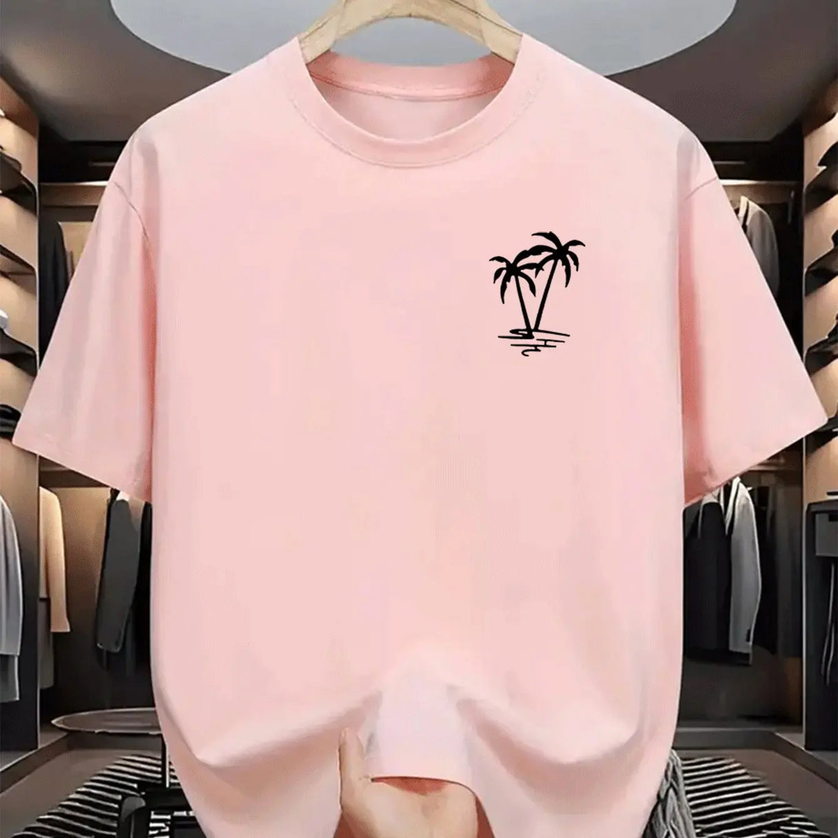 تي شيرت رجالي بطبعة جوز الهند