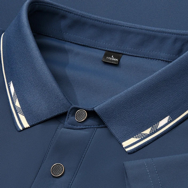 Men Plus Size Ice Silk Polo Shirt