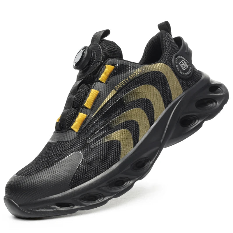 أحذية أمان خفيفة الوزن للرجال مزودة بإبزيم دوار