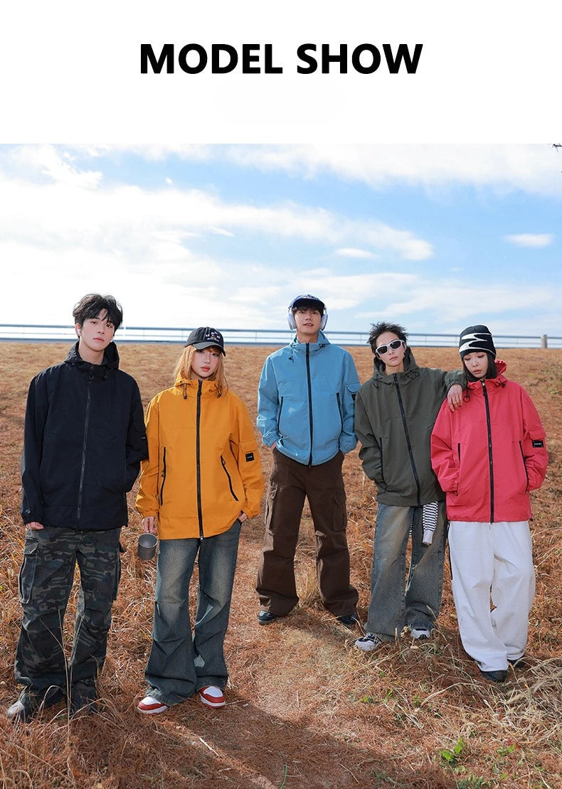 Outdoor Windproof Waterproof Hiking Hooded Jacket