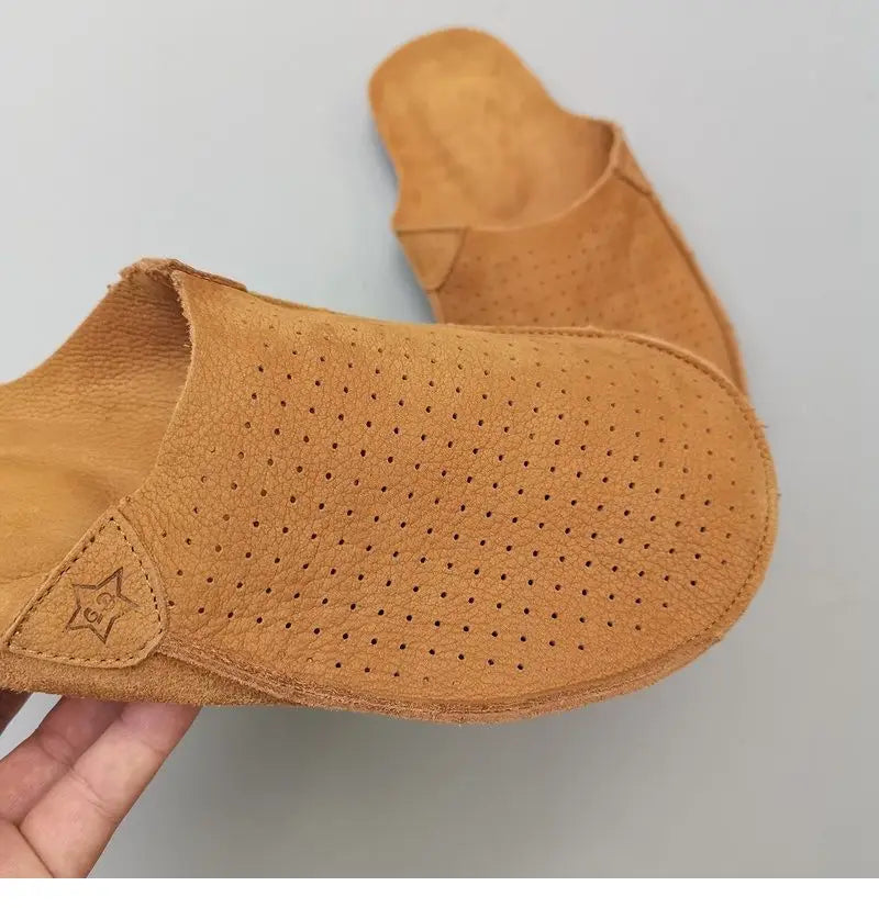 Men Retro Leather Mules