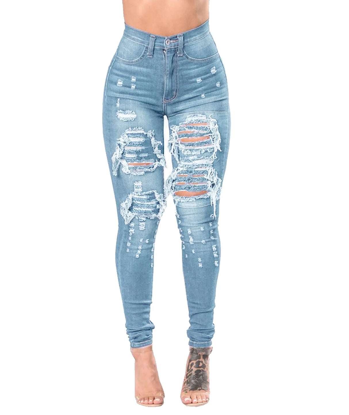 Women Ripped Pocket Jeans