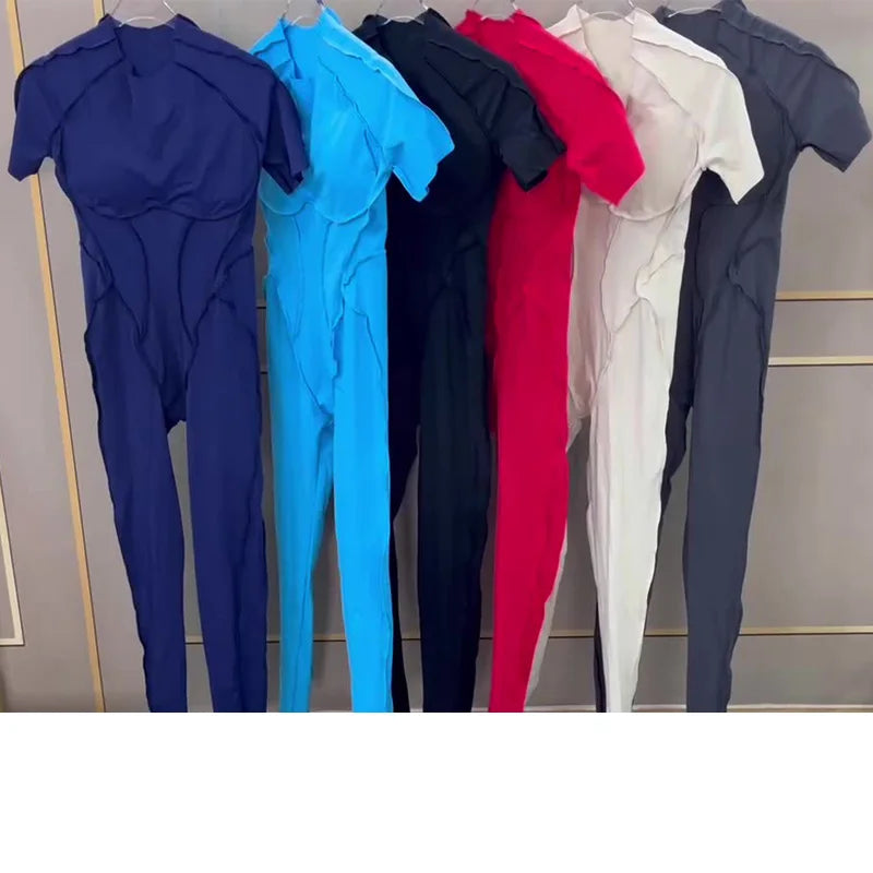 Women Backless Yoga Jumpsuit