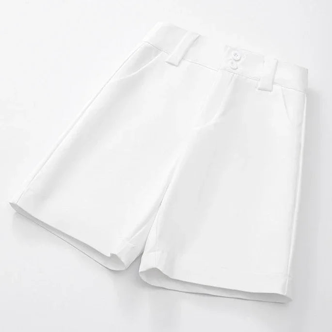 Women's High Waist Linen Shorts