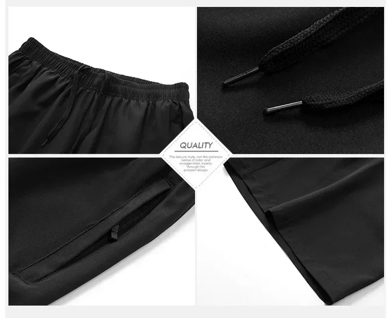 Men's Plus Size Casual Ice Silk Shorts 7XL–8XL Quick Dry