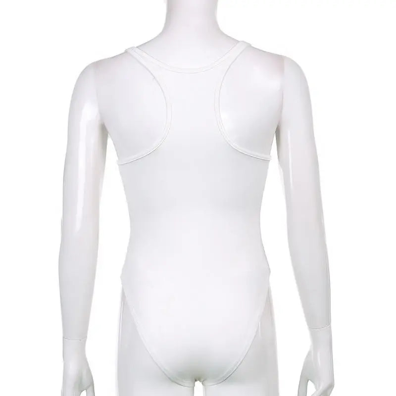 Retro Sleeveless Women's Bodysuit – Chic Slim Bodycon Summer Top