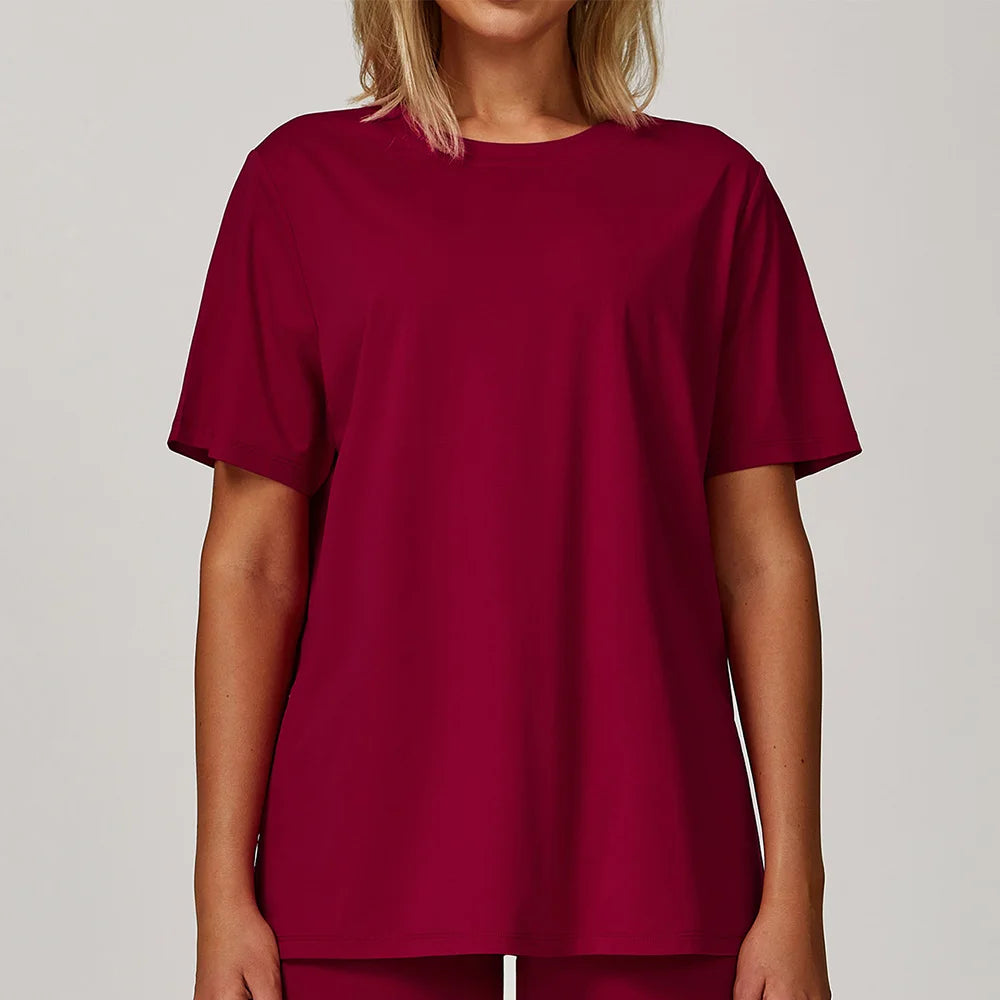 Loose Fit Yoga Tee - Breathable & Quick Dry