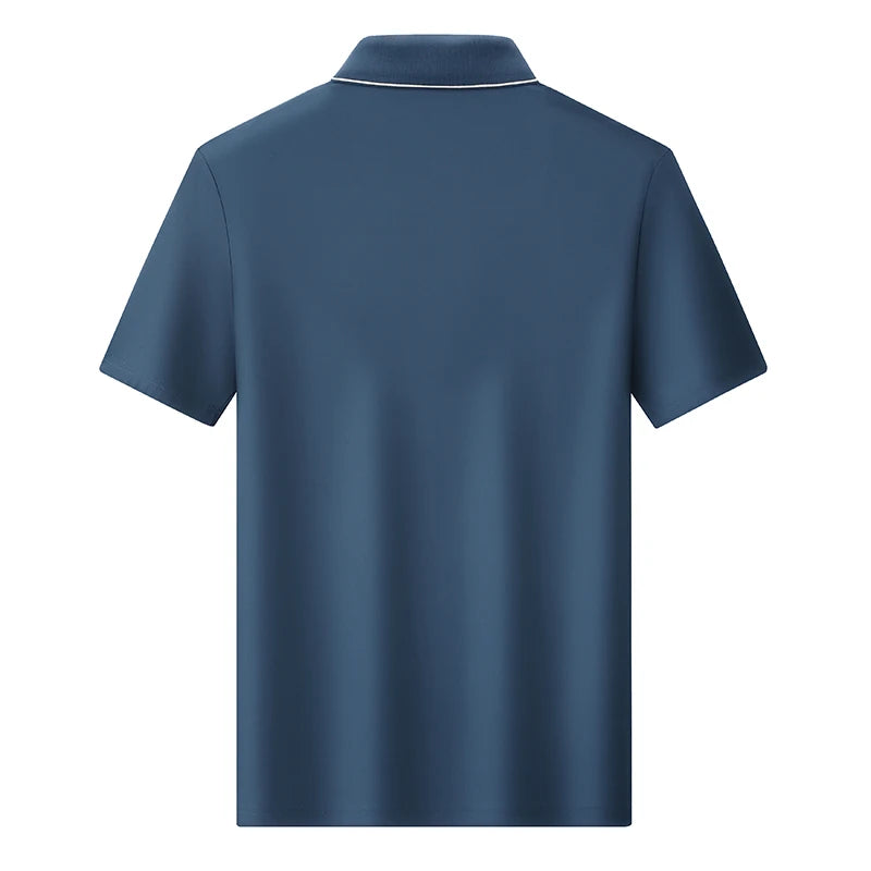 Men Plus Size Ice Silk Polo Shirt