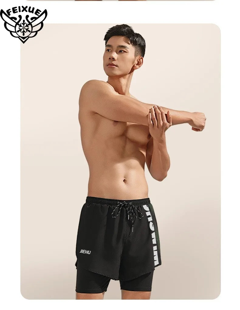 شورت سباحة رجالي للشاطئ بمقاسات كبيرة