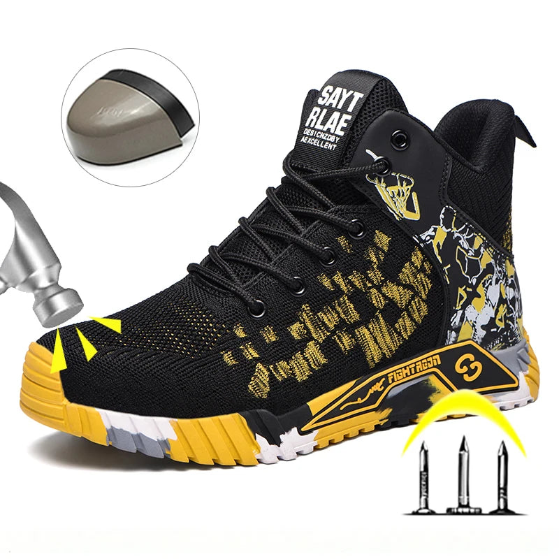 أحذية السلامة العالية للرجال في العمل