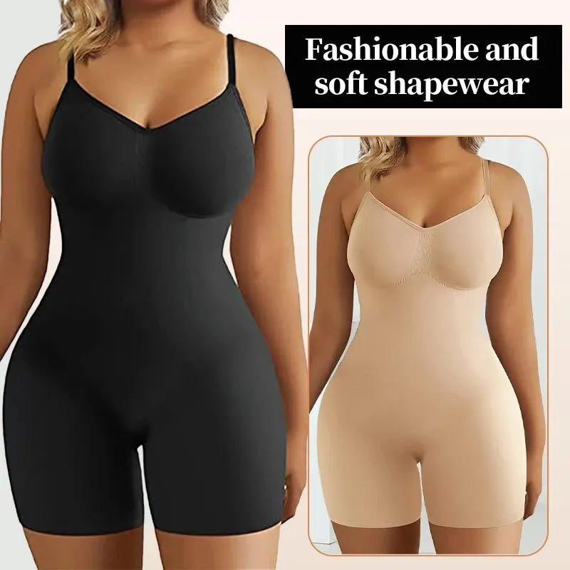 Women's Seamless Tummy Control Bodysuit – Stretch Shapewear Body Shaper