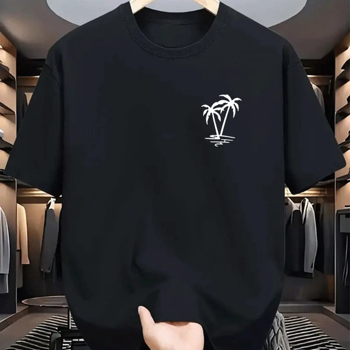 تي شيرت رجالي بطبعة جوز الهند