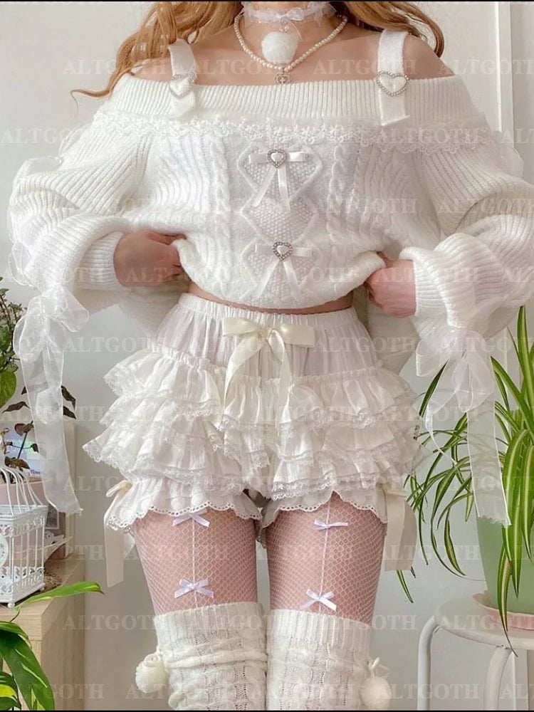 Women's Kawaii Patchwork Skirt Shorts